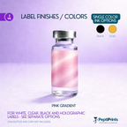 Peptide Vial Labels Ready-to-Ship — Pink Gradient Labels - Select Your Design