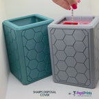 Hexagon Syringe Disposal Cover • Discreet Sharps Container Sleeve • Hidden Peptide Waste Bin • Modern Reusable Countertop Sharps • 1 QUART